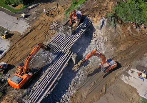 Rozbiórka wiaduktu na DK1 w Czechowicach-Dziedzicach